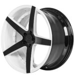 20″ AC WHEELS AC07 GLOSS BLACK WITH CUSTOM WHITE WINDOW AND LIP EXTREME CONCAVE RIMS